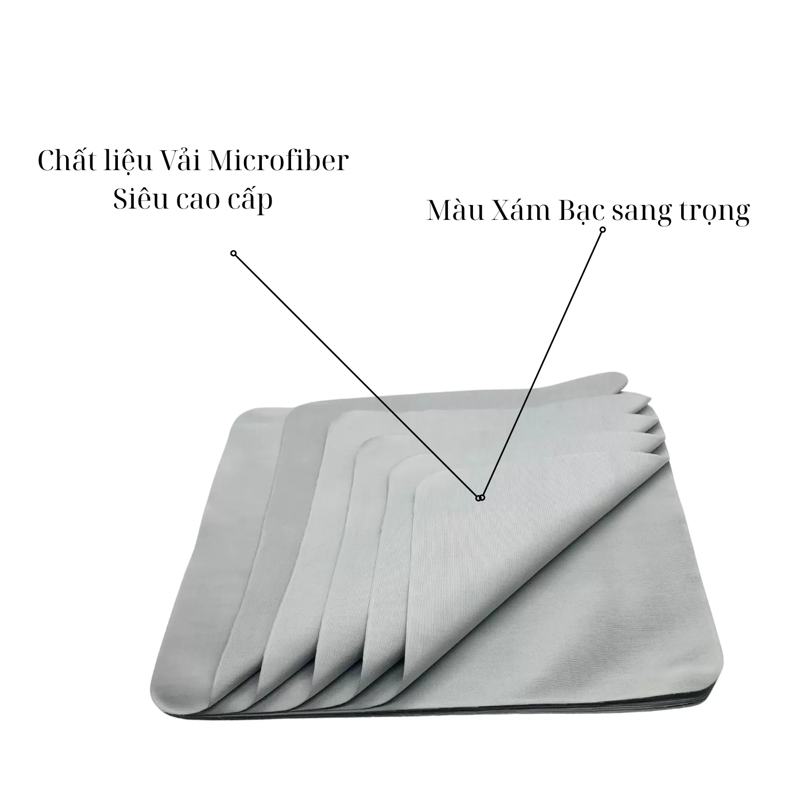 Khăn KingEye Premium V1 - Xám Bạc