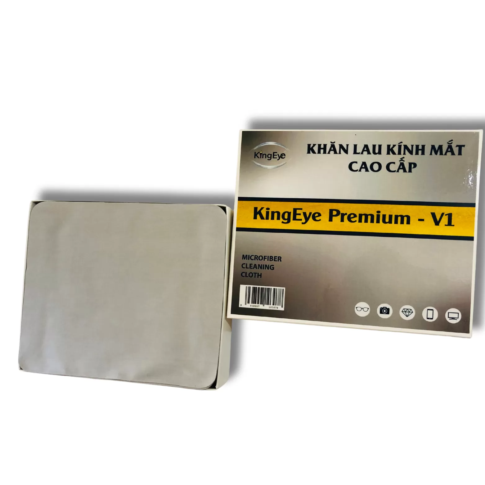Khăn KingEye Premium V1 - Xám Bạc
