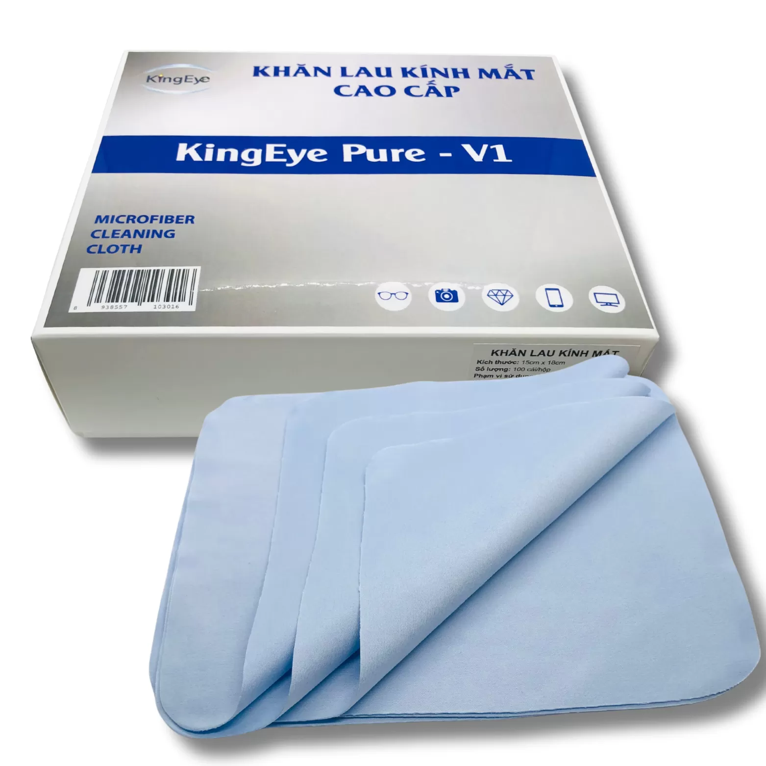 Khăn KingEye Pure V1 - Xanh xám